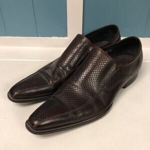 Stagecoach brown leather mens shoes 41 size 11‎ faux snakeskin